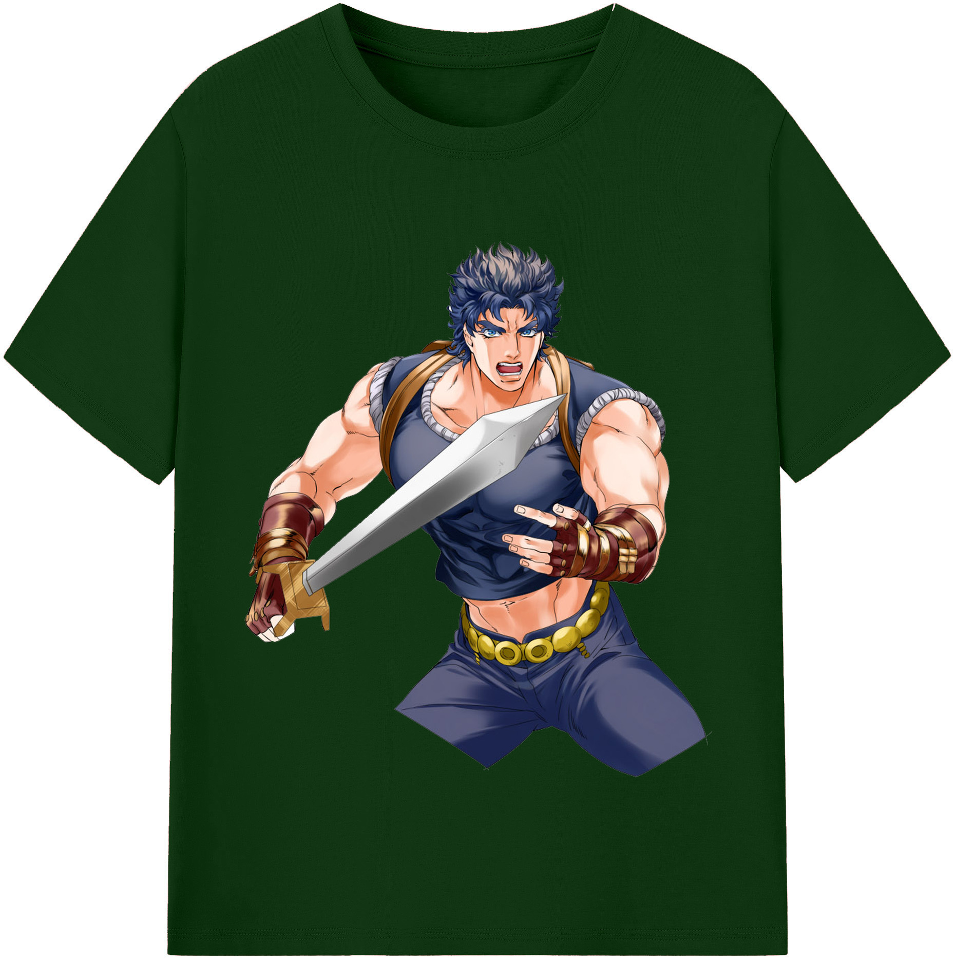 （画像用） ジョジョの奇妙な冒険 /ジョナサン?ジョースター JoJo's Bizarre Adventure Jonathan Joestar 綿100％半袖Tシャツ（フロントプリント）